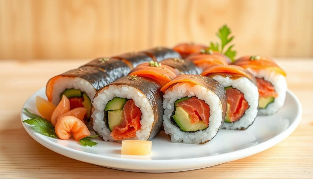 smoked salmon sushi smoked salmon sushi